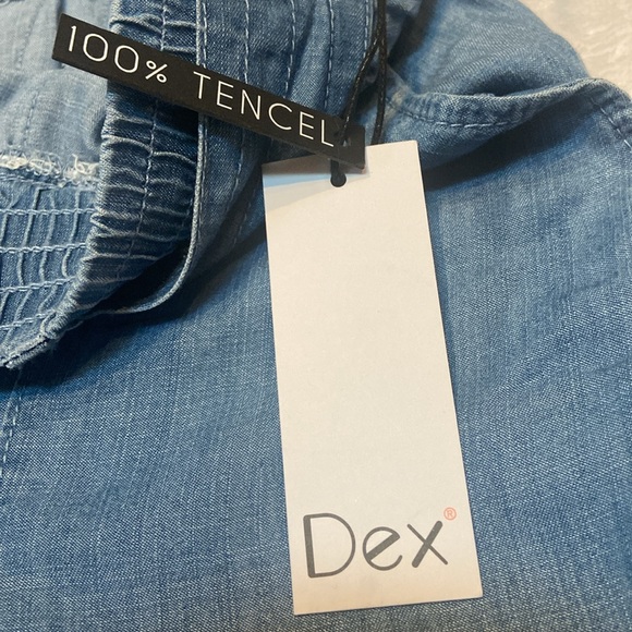 DEX Size S NWT 100% Tencel Light Weight Front Tie Chambray Pant - Picture 3 of 11